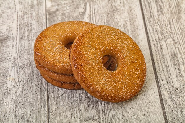 Sweet and crispy ginger cookies heap