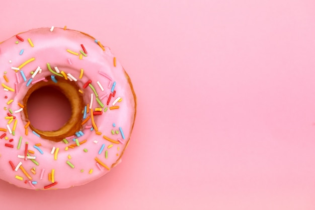 Sweet donuts of different colors