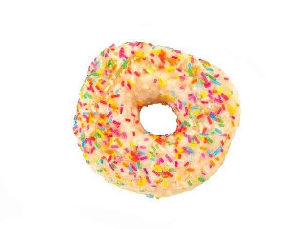 Photo sweet doughnut on white background