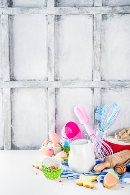 Sweet Easter baking, top view