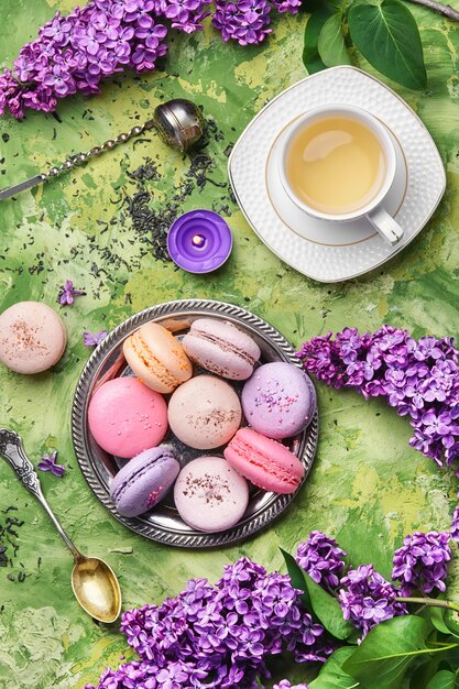 Sweet french macaroons