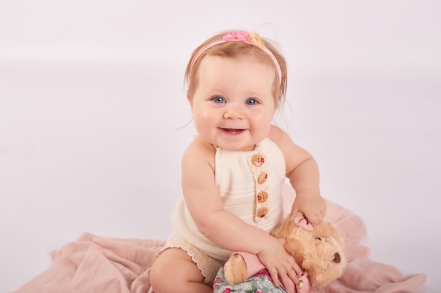 Sweet funny baby portrait