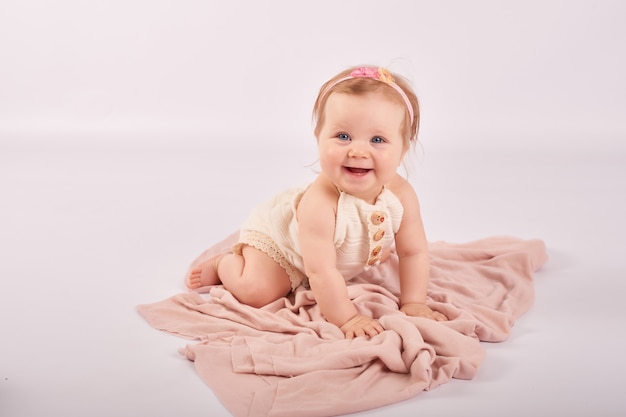 Sweet funny baby portrait