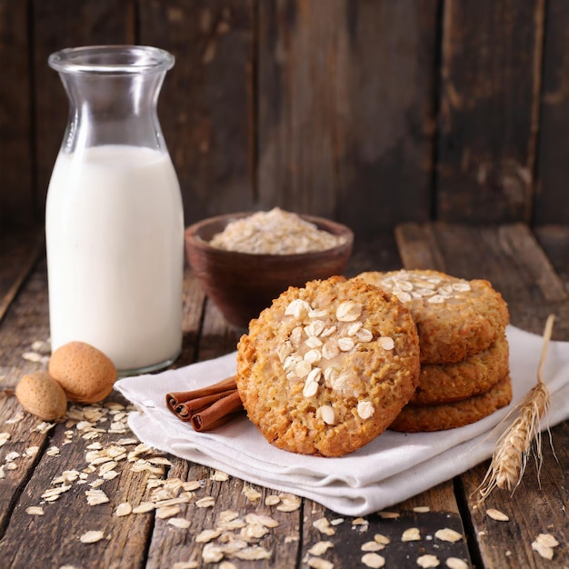 Sweet Harmony Freshly Baked Oatmeal Cookies and Chilled Milk