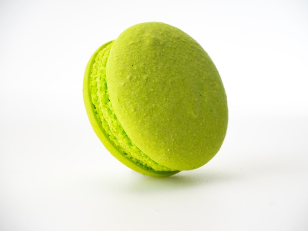 Sweet hazelnut Green macarons on white