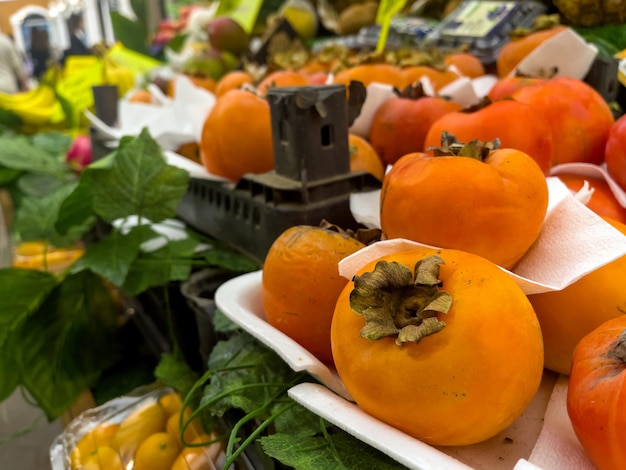 Sweet Healthy and Delicious Fruit Persimmon also Called Heaven Apple