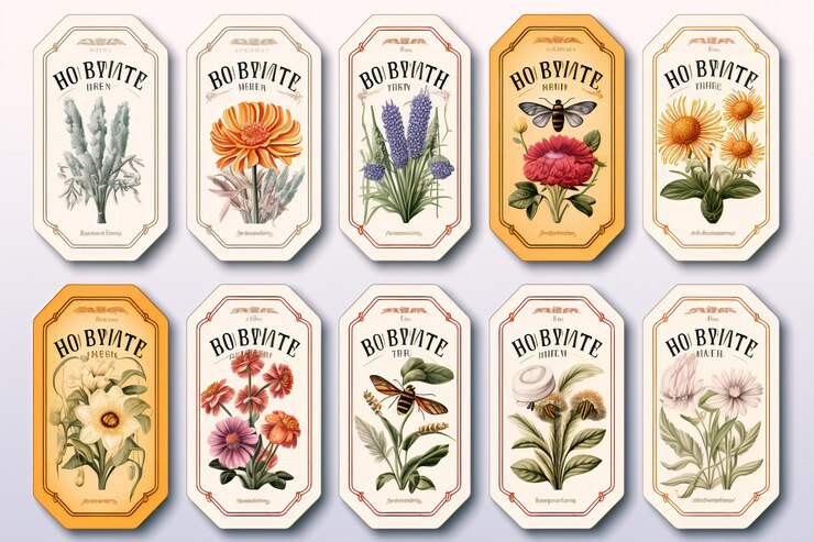Sweet Honey Delights Whimsical Label Packaging with Cute Charm