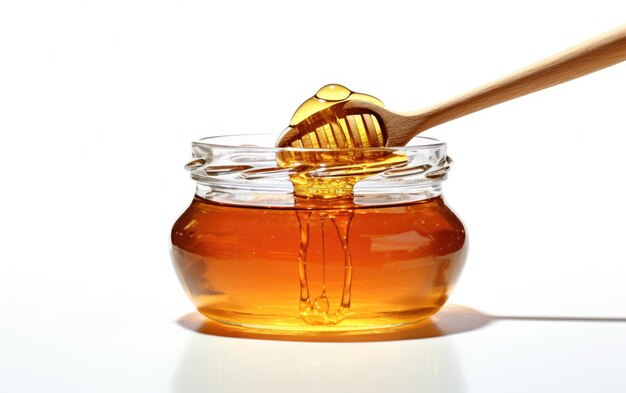 Sweet Honey Pot on White Background