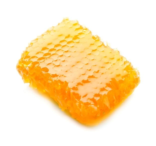 Sweet honeycomb isolated on white