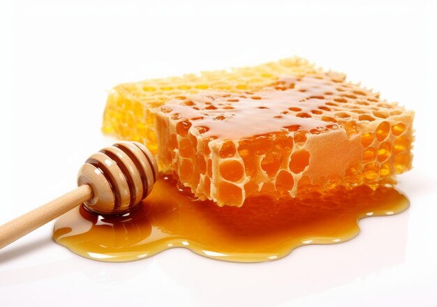 Sweet honeycomb isolated on a white