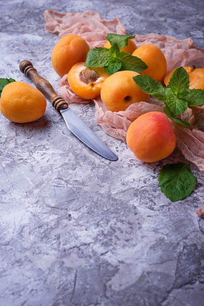 Sweet juicy apricots