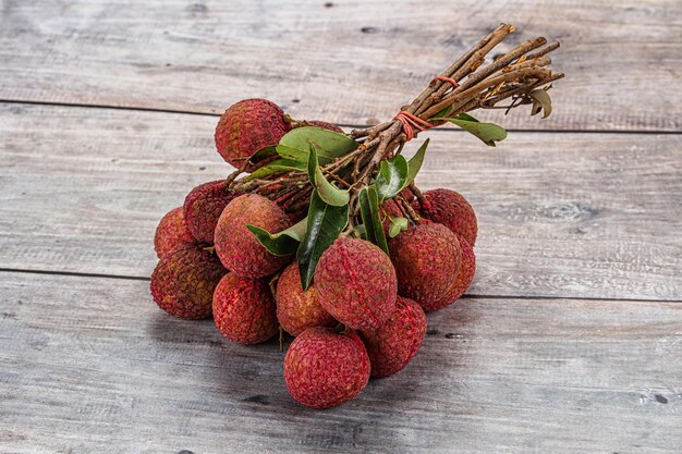 Sweet juicy tropical exotic lychee fruit