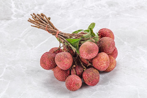 Sweet juicy tropical exotic lychee