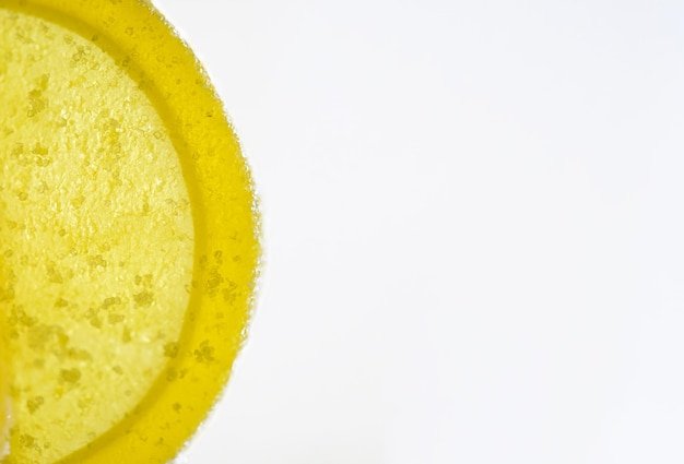 Sweet Lemon Cheese Marmalade covered with Sugar on white background