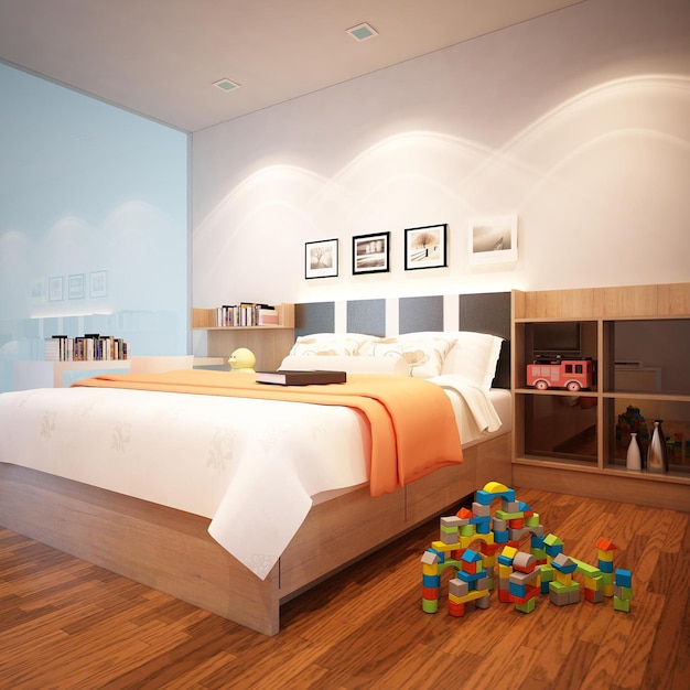 Милый и милый дизайн интерьера детской спальни