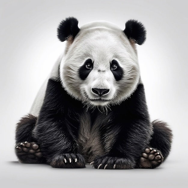 sweet panda on a white background