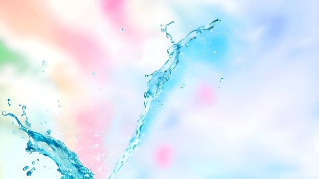 Photo sweet pastel colors splash ai