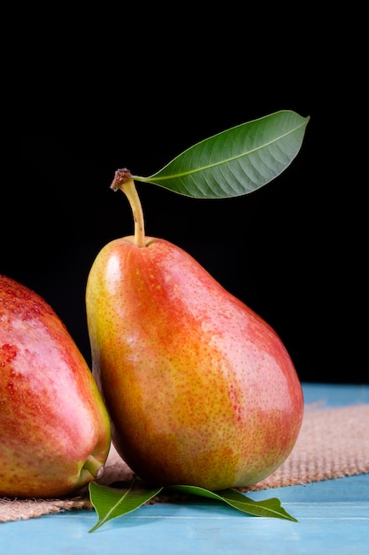 Sweet pears in the basket