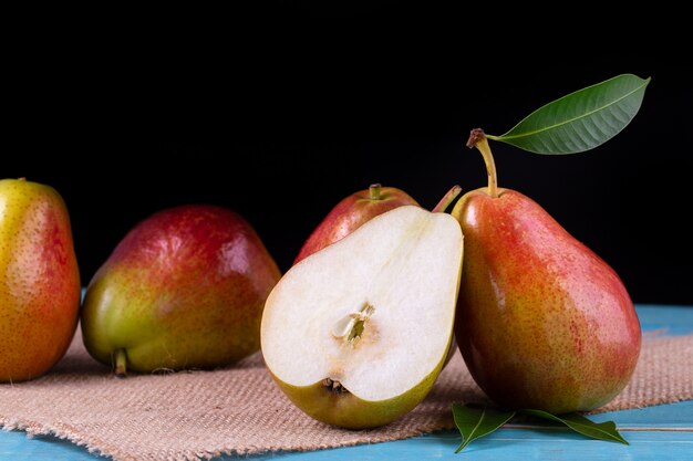 Sweet pears in the basket 