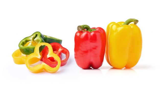 Sweet pepper isolated on a white space