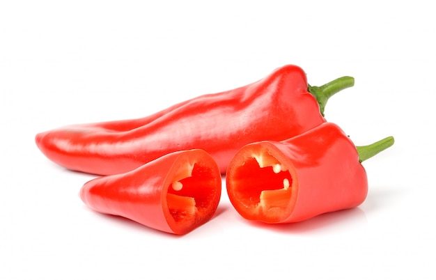 Sweet pepper isolated on a white space