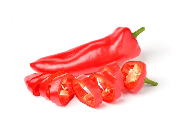 Sweet pepper isolated on a white space