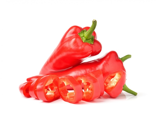 Sweet pepper isolated on a white space