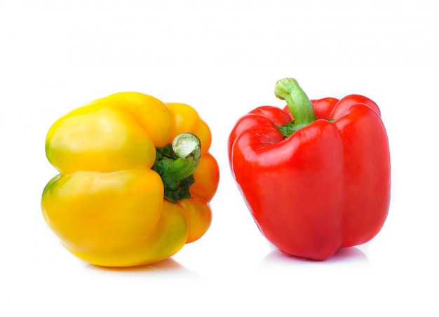 Sweet pepper isolated on white 