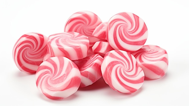 Sweet Peppermint Delight on White Background