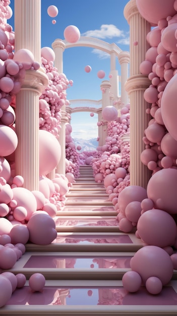 Sweet and Playful Balustrade Delight Created with Generative AI