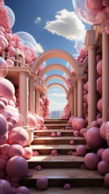 Sweet and Playful Balustrade Delight Created with Generative AI