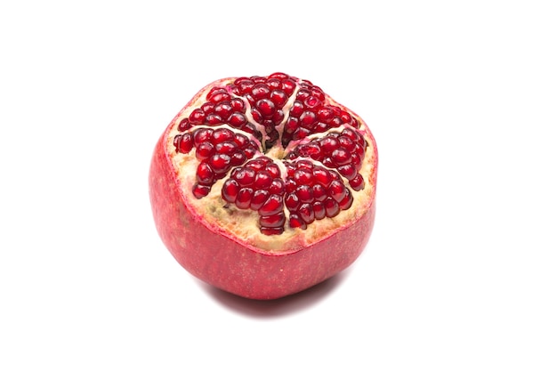 Sweet pomegranate isolated on white background.