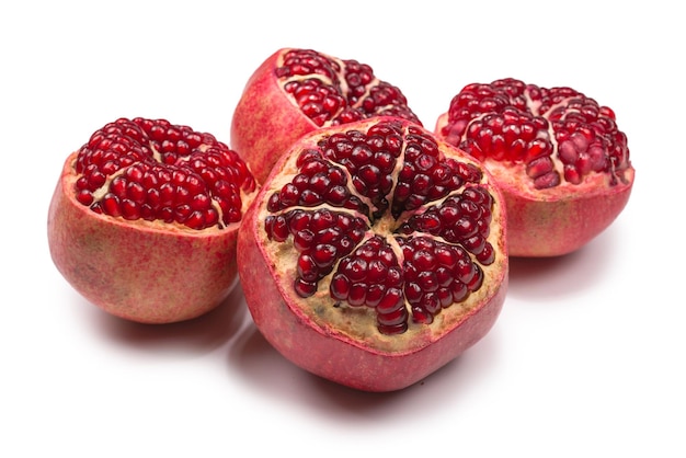 Sweet pomegranate isolated on white background.