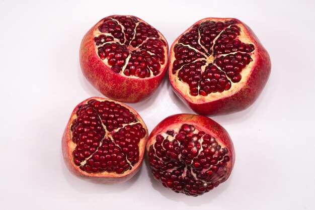 Sweet pomegranate isolated on white background