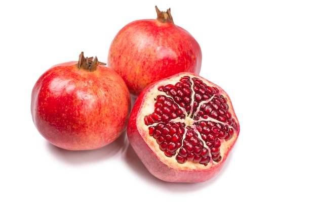 Sweet pomegranate isolated on white background