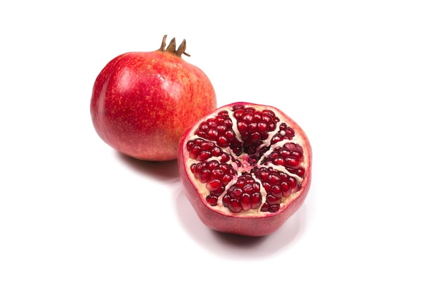 Sweet pomegranate isolated on white background