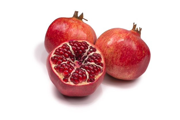 Sweet pomegranate isolated on white background