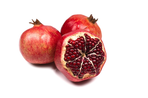 Sweet pomegranate isolated on white background