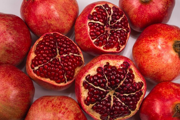 Sweet pomegranate isolated on white background