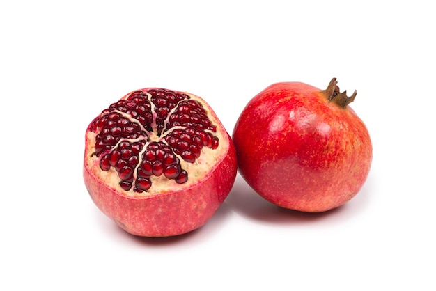 Sweet pomegranate isolated on white background