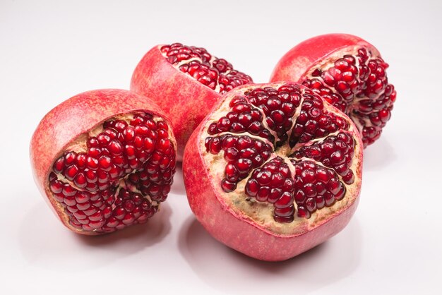 Sweet pomegranate isolated on white background