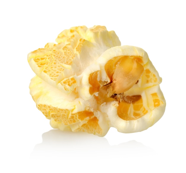 Sweet popcorn isolated on a white background