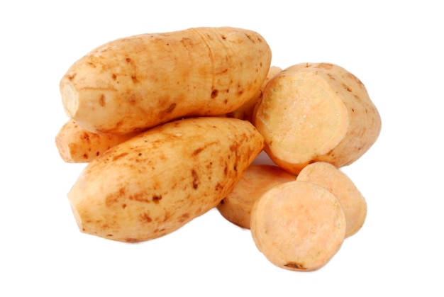 Sweet potato. Isolated on a white background.