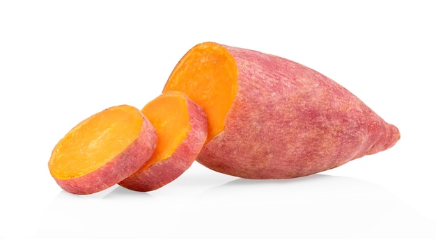 Photo sweet potato isolated on white surface