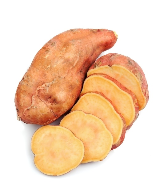 Sweet  potato isolated on white