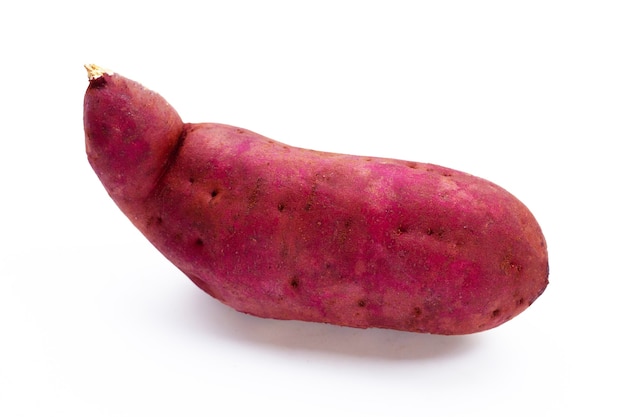 Sweet potato on white background.