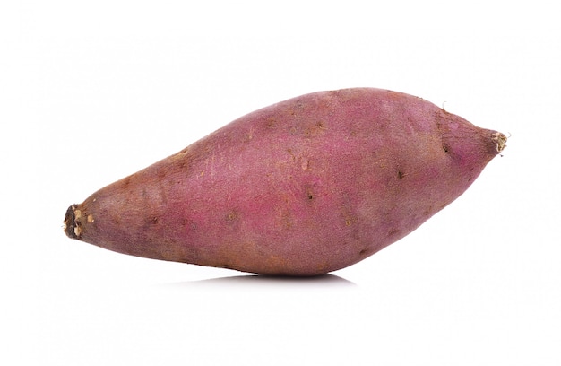 Sweet potato on the white space