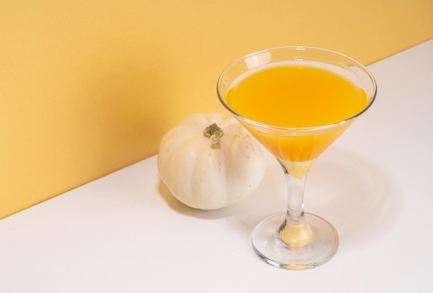 Sweet pumpkin martini cocktail