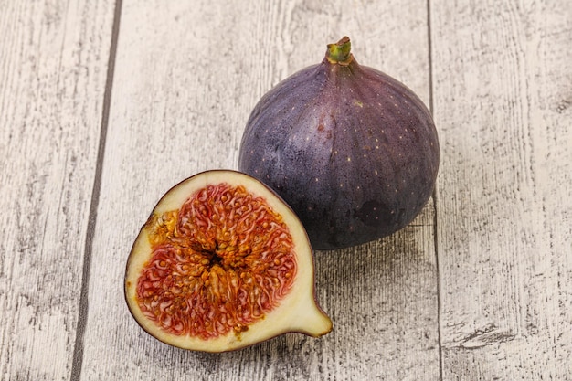 Sweet purple slice of fig