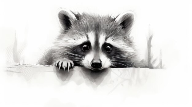 Sweet raccoon sketch